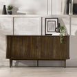Tambour Dark Oak Ribbed 2 Door Large Sideboard - 160cm