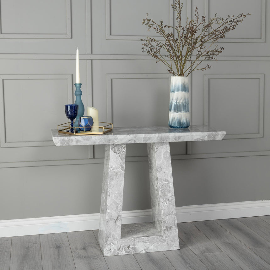 Milan Grey Marble Console Table