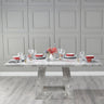 Milan 6 Seater Grey Marble Dining Table - Sizes Available