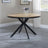 Ezra Oak 4 Seater Round Dining Table with Black Spider Legs - 120cm