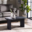 Louis Black 90cm Coffee Table - Fluted Base