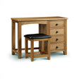Marlborough Oak 4 Drawer Single Dressing Table