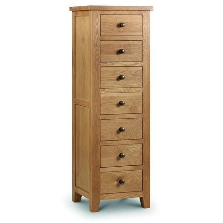 Marlborough Oak 7 Drawer Tall Chest