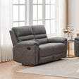 Helena Grey Endurance Fabric 2 Seater Manual Recliner Sofa