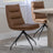 Diego Brown Leather Swivel Dining Chair with Black Legs-3