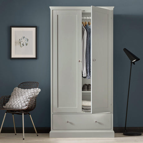 Bentley Designs Ashby Soft Grey 2 Door Combi Wardrobe