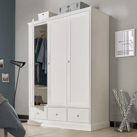 Bentley Designs Ashby White 3 Door Combi Wardrobe