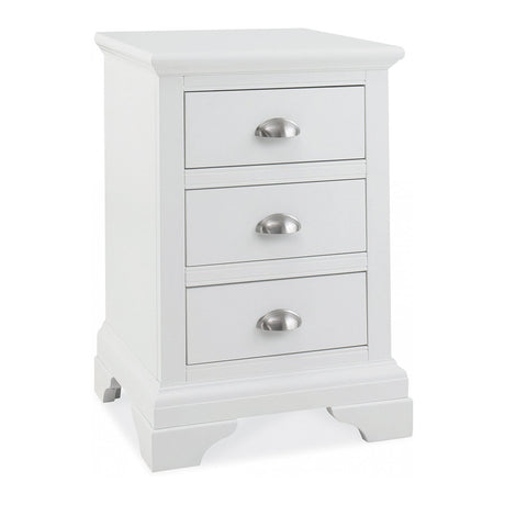 Bentley Designs Hampstead White 3 Drawer Bedside Cabinet