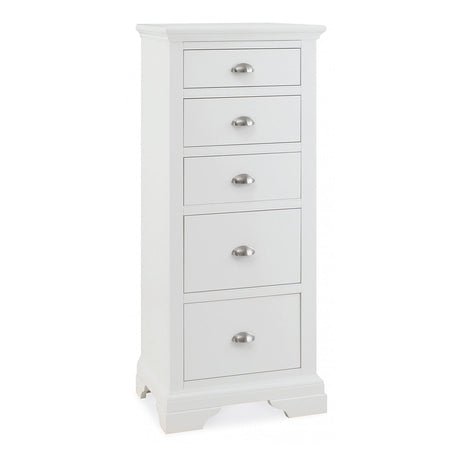 Bentley Designs Hampstead White 5 Drawer Tall Chest