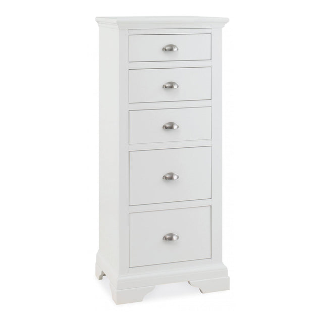 Bentley Designs Hampstead White 5 Drawer Tall Chest