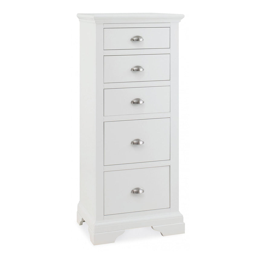 Bentley Designs Hampstead White 5 Drawer Tall Chest