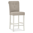 2 x Bentley Designs Montreux Soft Grey Upholstered Bar Stool - Grey Bonded Leather