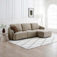 Como Taupe Boucle Fabric 3 Seater Modular Sofa