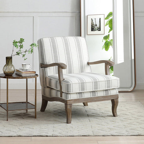 Colwell Gaia Textured Stripe Natural Fabric Armchair