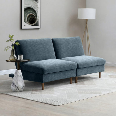 Scott Eryx Chenille Navy Blue Fabric Click Clack Chair