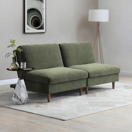 Scott Eryx Chenille Olive Green Fabric Click Clack Chair