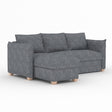Oscar Piero Thunderstorm Fabric Corner Sofa Bed