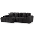 Jacob Black Fabric Corner Sofa - LHF
