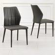 Harrow Dark Grey Leather Dining Chair
