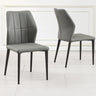 Harrow Grey Leather Dining Chair-3