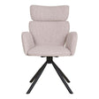 2 x Cordoba Sand Fabric Swivel Dining Chair