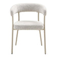 2 x Trivio Sand Fabric Curved Dining Chair