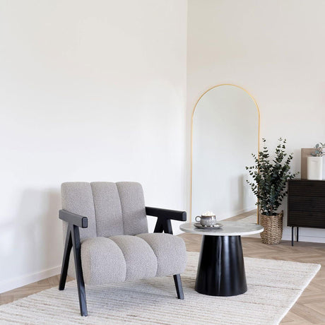 Florence Sand Fabric Lounge Armchair