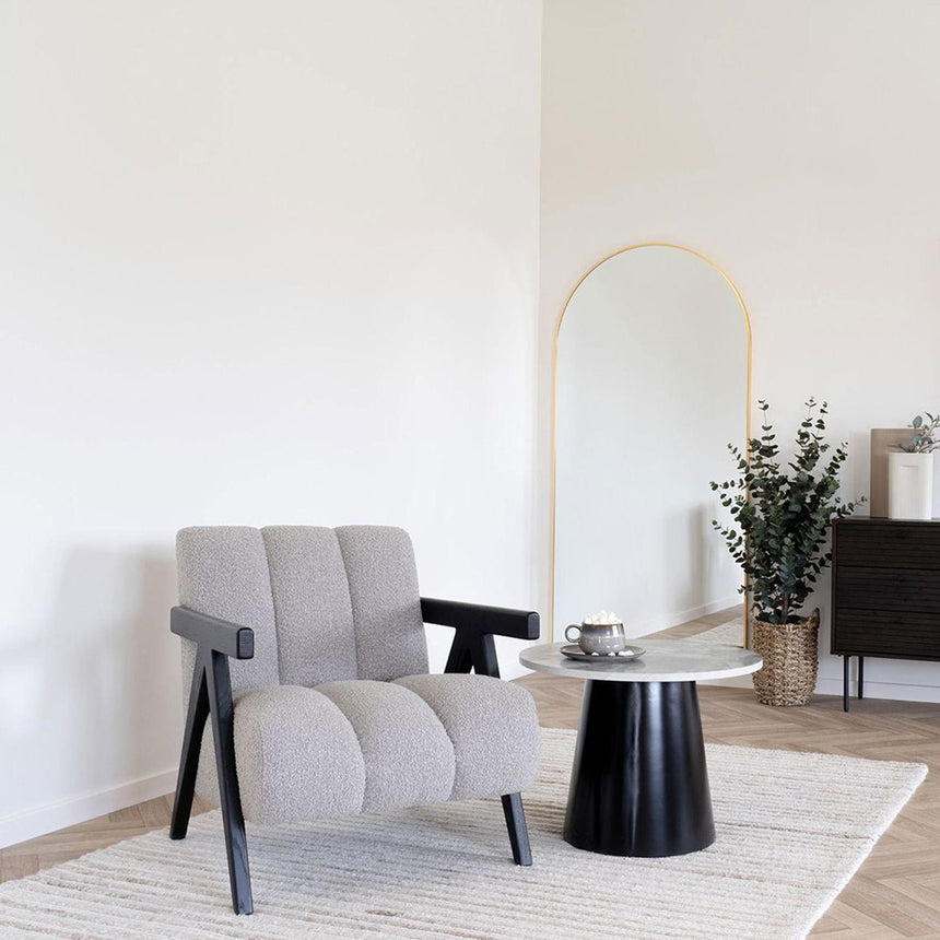 Florence Sand Fabric Lounge Armchair