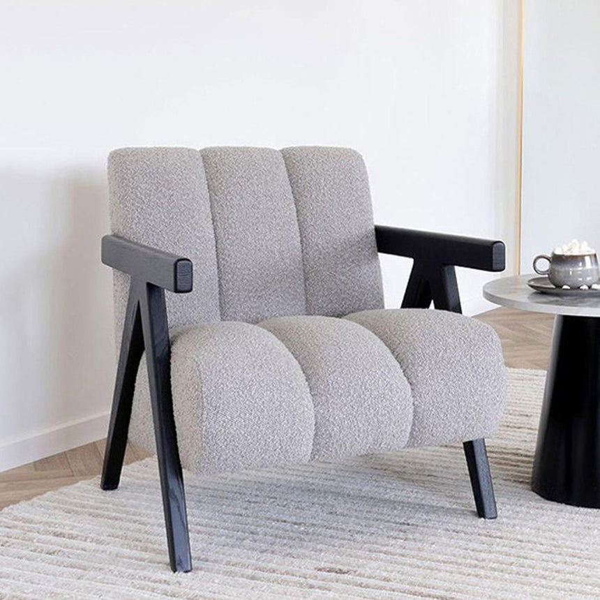 Florence Sand Fabric Lounge Armchair