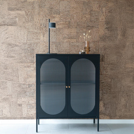 Adelaide Black Metal 2 Door Small Cabinet