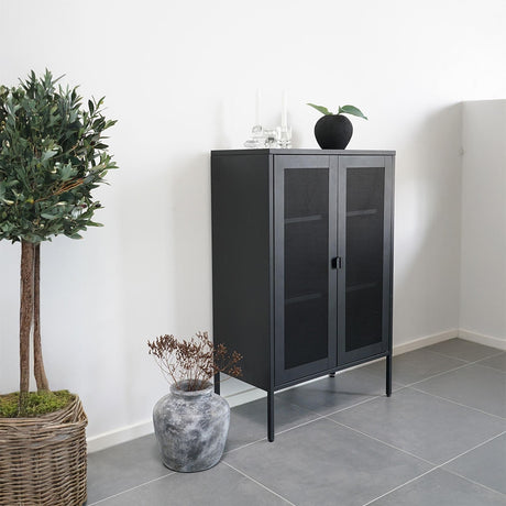 Melbourne Black Metal 2 Door Cabinet