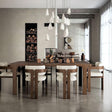 California Dark Oak 6 Seater Dining Table - 180cm
