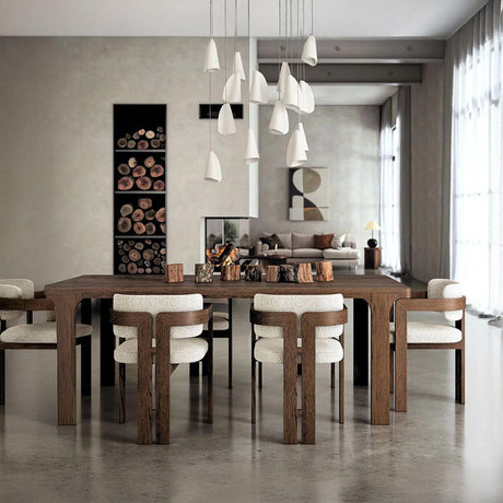 California Dark Oak 6 Seater Dining Table - 180cm
