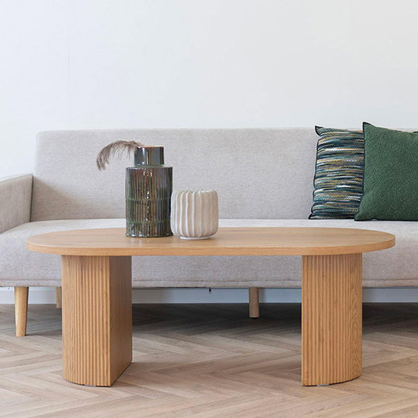 Boavista Natural Wood Oval Coffee Table
