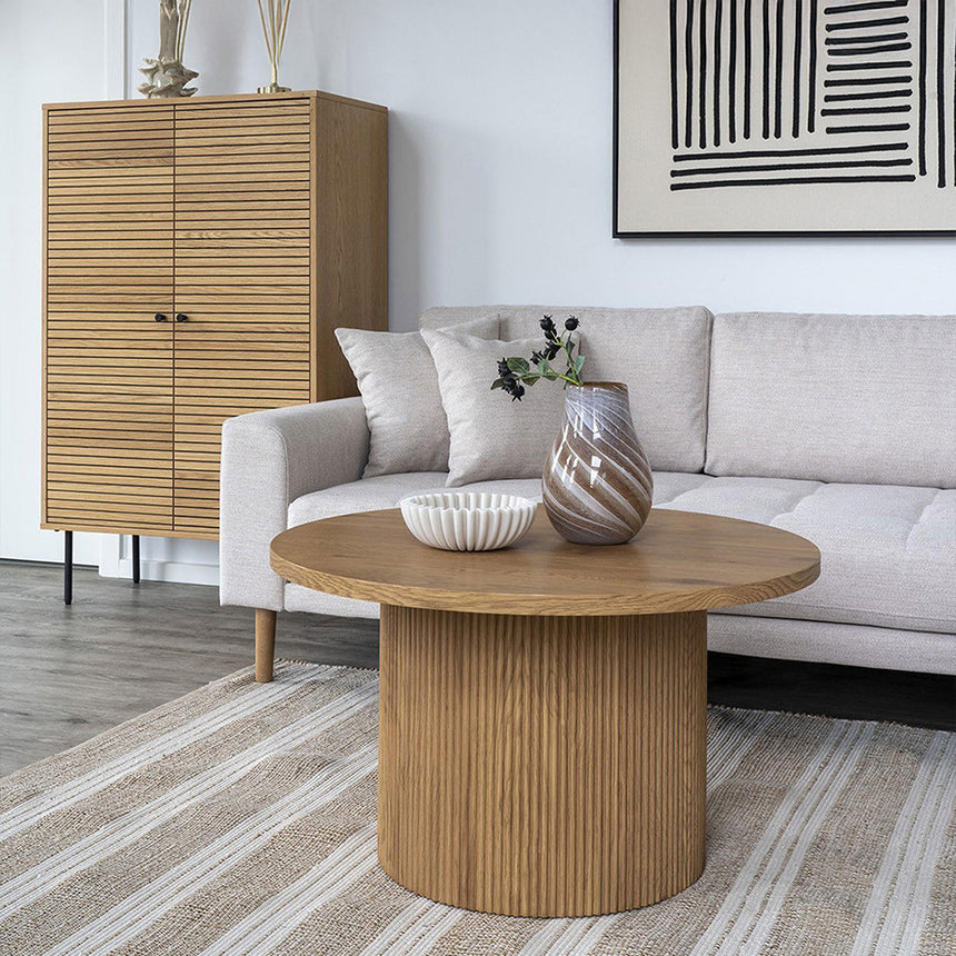 Boavista Natural Wood Round Coffee Table