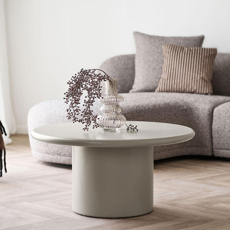 Nagano Concrete Effect Round Coffee Table