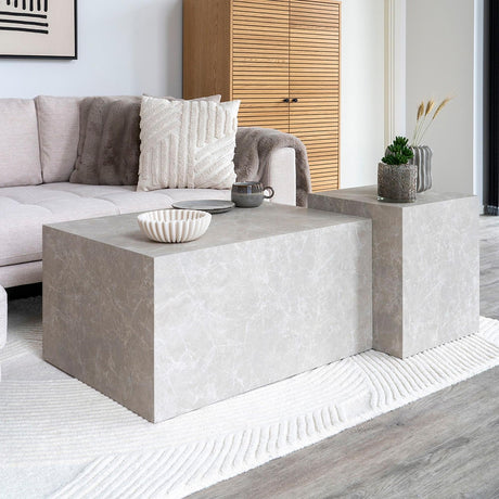 Prague Beige Marble Effect Coffee Table