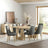 Cara Oak 6-8 Seater Extending Dining Set with Luna Charcoal Fabric Dining Chair