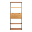 Minato Natural Woode Open Bookcase with 2 Drawers