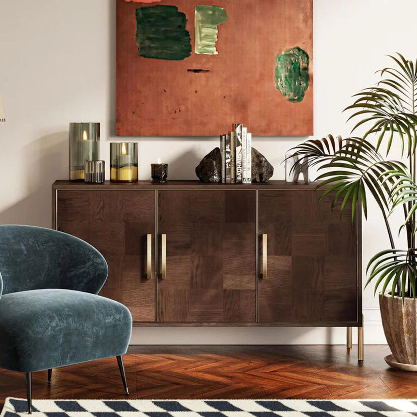 Gambit Dark Wood 3 Door Large Sideboard