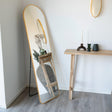 Madrid Brass Finish Arch Long Floor Standing Mirror - 40cm x 150cm 