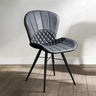 2 x Amory Grey Leather Dining Chair