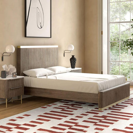 Isabella Grey Fluted Bed