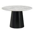 Brito Grey Marble Effect 4 Seater Round Pedestal Dining Table - 120cm