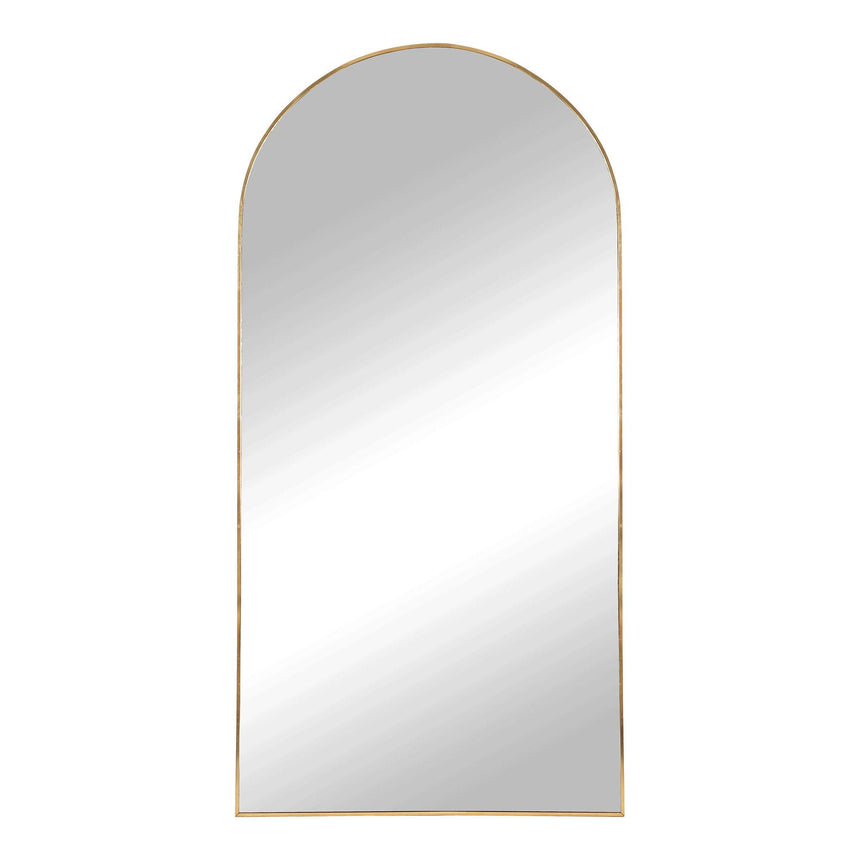 Madrid Brass Arch Floor Standing Mirror - 90cm x 180cm