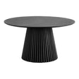 Osaka Black Oak 6 Seater Round Dining Table with Slatted Base