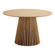 Osaka Natural 4 Seater Round Dining Table with Slatted Base