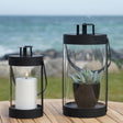 Bondi Black Steel Lanterns (Set of 2)