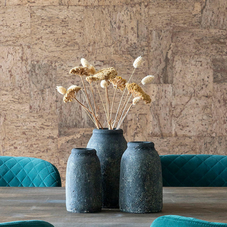 Velas Terracotta Antique Light Grey Vase (Set of 3)