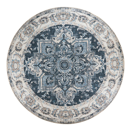 Havana Blue Round Rug - 200cm x 200cm